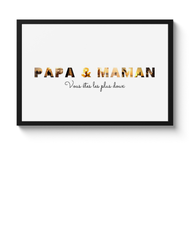 Affiche encadrée  - Papa & Maman