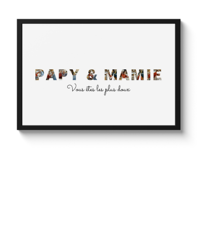 Affiche encadrée - Papy & Mamie