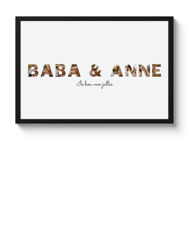 Poster met lijst - Baba & Anne