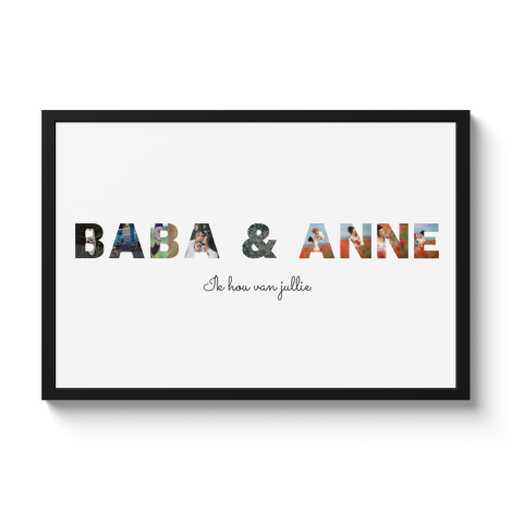 Poster met lijst - Baba & Anne