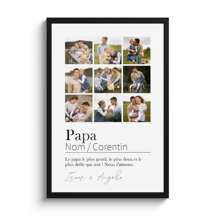 Cadre photo - Papa signification collage