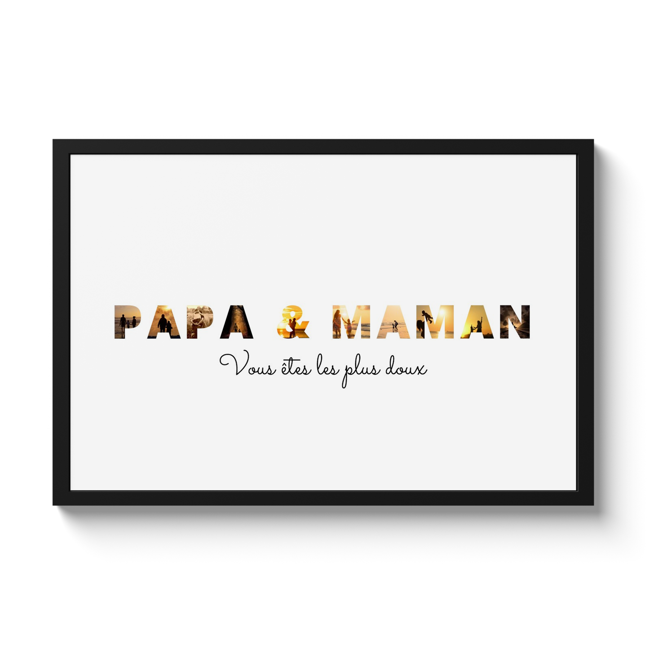 Lettre collage  - Papa & Maman