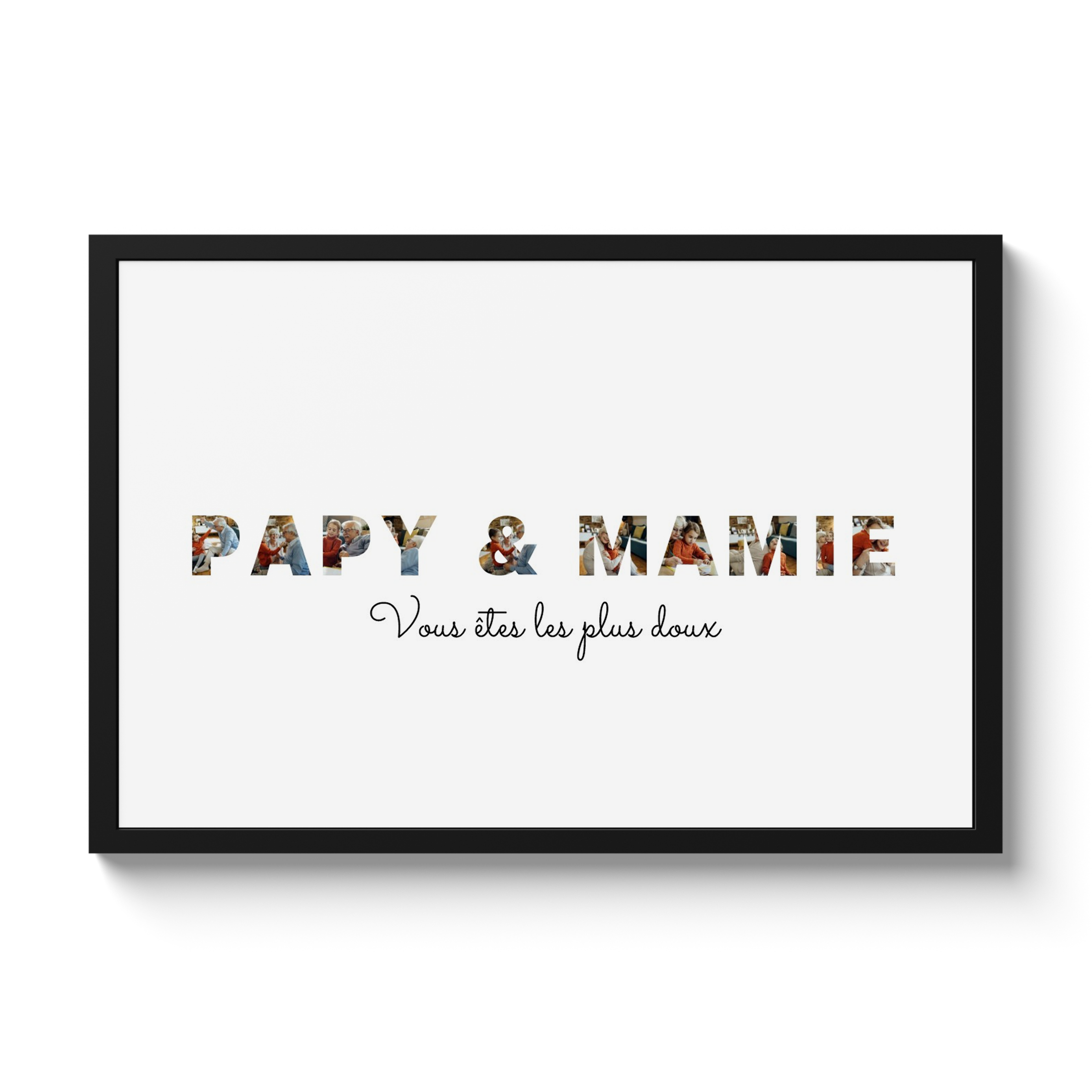 Lettre collage - Papy & Mamie