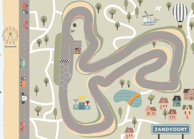 Tapis de jeu Zandvoort - Course - Circuit