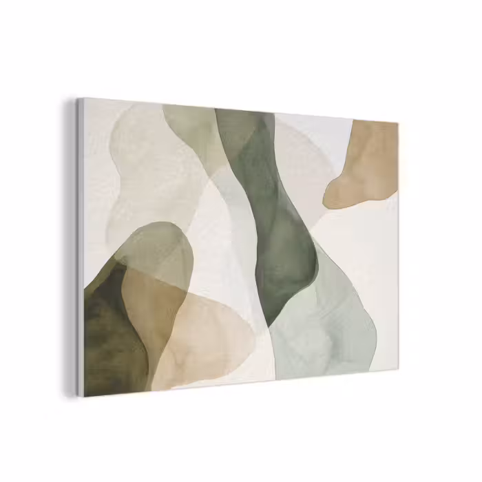 Tableau acoustique - Japandi - Abstrait - Vert
